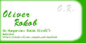 oliver rokob business card
